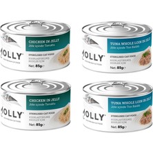 Molly 2 Çeşit Karma Sterilised Kısır Kedi Konservesi 85 Gr. x 4 Adet