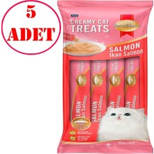 Smart Heart Somonlu Krema Kedi Ödül Maması 4X15 gr 5 Ad