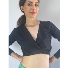 Gönülden Tasarım Scuba Kumaş Dekolte Kadın Crop