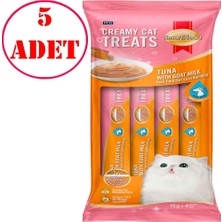 Smart Heart Smar Heart Kedi Ödülü Tonlu ve Keçi Sütlü Krema 4X15 gr 5 Ad