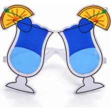 MegaSepet Mey Ithalat® Kokteyl Bardak Parti Gözlüğü Mavi Renk