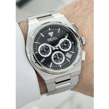 Fiesta Fonksiyonlu Çelik Kordon Siyah Kadran Orjinal 2 Yıl Garantili Su Geçirmez Hediyelik Erkek Kol Saati