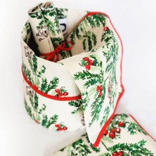 Alesta Home Alesta Home Çiçek Desenli Pamuklu Dekoratif Sepet 20x20 cm SPT001