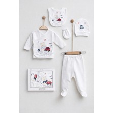 Rain Baby Bebek Takım Pamuklu 5 Parça Erkek Bebek Set 0-3 Aylık
