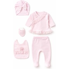 Rain Baby Kız Bebek Takım Desenli Uzun Kollu Pamuklu