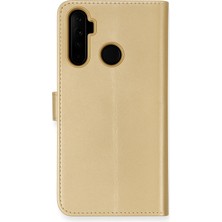 Flamex Newface Realme 6i Kılıf Trend S Plus Kapaklı Kılıf - Gold