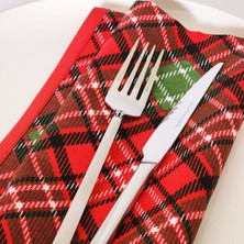 Alesta Home Alesta Home Kırmızı Pötikareli Pamuklu 6'lı Kumaş Peçete 45x45 cm PCT009