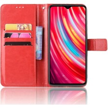 Flamex Newface Xiaomi Redmi Note 8 Pro Kılıf Trend S Plus Kapaklı Kılıf - Kırmızı