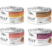 Molly 4 Çeşit Karma Yetişkin Kedi Konservesi 85 Gr. x 4 Adet