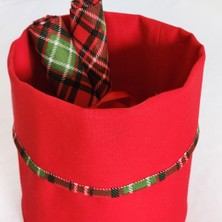 Alesta Home Alesta Home Kırmızı Pötikareli Pamuklu Dekoratif Sepet 20x20 cm SPT004