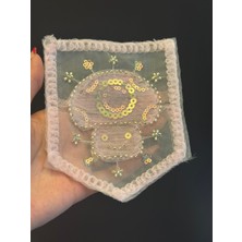 Gönülden Tasarım Boncuk Pul Işleme Mantar Cep Arma Dikiş Aplike 14X12 cm