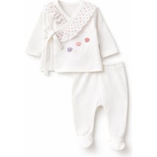 Rain Baby Kız Bebek Takım Desenli Uzun Kollu Pamuklu