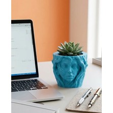 Teknodayım Modern Ev Dekoru Için Kadın Yüzü Ağaç Tasarımlı Dekoratif Vazo