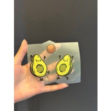 Gönülden Tasarım 2 Adet Ütü Ile Yapışan Tasarım Avakado Transfer Baskı Arma 10X9 cm