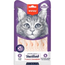 Wanpy Kısır Kedi Ödülü Ton Balıklı Kızılcıklı 14 gr x 5'li