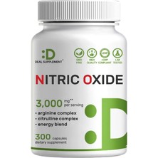 Deal Supplement Deal Suplament Nitric Oxide Supplement 3000MG, 300 Capsules – Arginine, Citrulline, Korean Red Ginseng, Tonkat Ali, Maca Root, Marshmallow Blend.