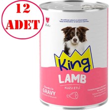 King Kuzu Etli Köpek Konservesi Sos Içerisinde Et Parçacıklı 400 gr 12 Ad