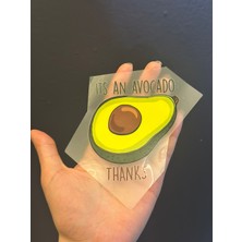 Gönülden Tasarım Ütü Ile Yapışan Tasarım Avakado Transfer Baskı Arma 9x7 cm