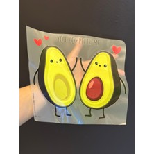 Gönülden Tasarım Ütü Ile Yapışan Tasarım Avakado Transfer Baskı Arma 26X20 cm