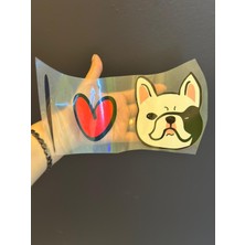 Gönülden Tasarım Ütü Ile Yapışan Tasarım Köpek Transfer Baskı Arma 24X10 cm