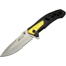 Balkan Grup Eco Lounge Mtech 4191 Sarı Kamp Çakı 21CM - Yarı Otomatik, Kemerlikli, Testere Detaylı,