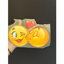 Gönülden Tasarım Ütü Ile Yapışan Tasarım Smile Surat Transfer Baskı Arma 22X15 cm
