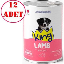 King Kuzu Etli Yavru Köpek Konservesi 400 gr 12 Ad