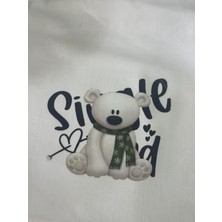 Gönülden Tasarım Ütü Ile Yapışan Smile Ayı Transfer Baskı Arma 13X11 cm