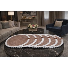 Armağan Garajı Doğal Jüt Ip 6 Lı Supla – El Yapımı Hasır Amerikan Servis Masa Dekoru Ölçü ve Renk Bilgisi Açıklamad