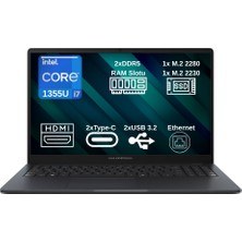 Asus Expertbook B1503CVA-DI71000B0D-10 Intel Core I7 13620H 64GB 512GB SSD 15.6" Freedos Taşınabilir Bilgisayar