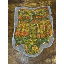 Gönülden Tasarım Renkli Payet Işleme Baykuş Aplike Dikiş Aksesuarı 36X25 cm
