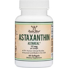 Double Wood (Özelsporcugıdaların'dan !!) Astaxanthin 12MG Max Strength (Only Patented Astaxanthin (Astrareal) With  60 Softgel.