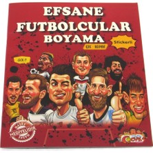Gray Line Gry Efsane Futbolcular Çıkartmalı Maskeli Boyama Kitabı Nel1