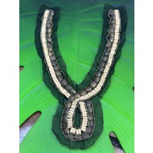 Gönülden Tasarım Boncuk Işleme Yaka Dikiş Aksesuarı 32 cm