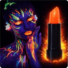 MegaSepet Mey Ithalat® Uv Neon Turuncu Ruj – Karanlıkta Parlayan Makyaj Boyası