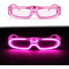 MegaSepet Mey Ithalat® Pembe LED Işıklı Parti Gözlüğü 3 Modlu – Glow &amp; Gece Eğlence Gözlüğü