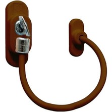 Abnturk Süper Kaliteli 1 Adet Çelik Halatlı Pvc Kapı Pencere Emniyet Kilidi Kahverengi