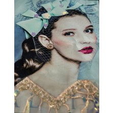 Gönülden Tasarım Pul Payetli Yaz Küpeli Kız Arma Dikiş Aplike 25X19 cm