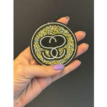 Gönülden Tasarım Ütü Ile Yapışan Taş Işleme Arma Dikiş Aplike Çap 7 cm