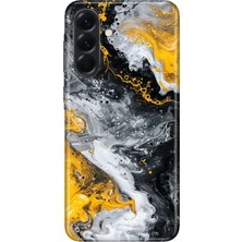 Samsung Galaxy A57 (SM-A576B) Uyumlu Kılıf Desenli Baskılı Tpu Rubber Kapak Siyah Sarı 22