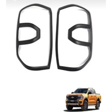 Aftermarket 2023+FORD Ranger T9 Arka Stop Koruma Kaplama Çerçevesi Mat Siyah