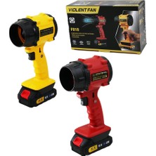 İlkyaz Fashion Fön Model Hava Üfleyici Fan Körük ŞARJLI=18V -1000W 70MM Ağız Toz-Kar-Mangal Üfle - Pet Kur