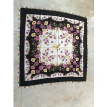 Mor Tırtıl El Işi Oyalı Yazma,eşarp Çeyizlik Hediyelik