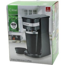 Kiwi KCM-7505T Filtre Kahve Makinesi Elektrikli 700W 400ML=PORTATIF Çelik Bardak=2-Saat Sıc