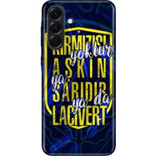 Nurdic Samsung Galaxy A57 Kılıf 0.4mm Lazer Kesim Silikon Kapak Aşkın Rengi Sarı Lacivert