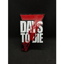 North Edge 3D 7 Days To Die 3 Boyutlu Logo Duvar Dekoru / Post-Apokaliptik Oyun Odası Aksesuarı 11 x 17CM