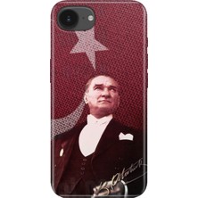Nurdic iPhone 17E Uyumlu Kılıf 0.4mm Lazer Kesim Silikon Kapak M.k Atatürk