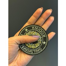 Gönülden Tasarım Çap 8 cm Ütü Ile Yapışan Taş Işleme Arma Dikiş Aplike