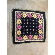 Mor Tırtıl El Işi Oyalı Yazma,eşarp Çeyizlik Hediyelik