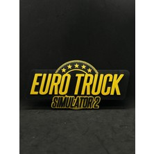 North Edge 3D Euro Truck Simulator 2 (Ets2) Temalı Duvar Dekoru - Oyuncu Odası Tablosu - 22 x 10,5 x 1,5 cm